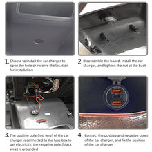 Load image into Gallery viewer, 68W Car Charger Dual QC 3.0 USB &amp; PD Type-C Triple Socket 12-24V with Switch Waterproof for Car Boat Marine RV
