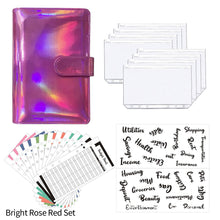 Load image into Gallery viewer, A6 PU Leather Budget Binder Planner Notebook Cash Envelopes Organizer System with Binder Pockets Expense Budget Sheets
