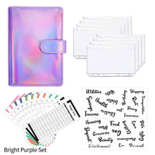 Load image into Gallery viewer, A6 PU Leather Budget Binder Planner Notebook Cash Envelopes Organizer System with Binder Pockets Expense Budget Sheets
