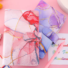 Load image into Gallery viewer, A6 Marble PU Money Budget Planner Binder With Zipper Envelopes Notebook Organizer System with Binder Pockets Saving Bill Organizer Gifts
