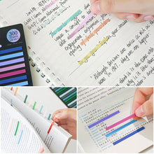 Load image into Gallery viewer, 300 Sheets Rainbow Color Index Memo Pad Posted It Sticky Notes Paper Sticker Notepad Bookmark School Supplies Kawaii Stationery
