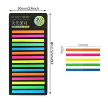 Load image into Gallery viewer, 300 Sheets Rainbow Color Index Memo Pad Posted It Sticky Notes Paper Sticker Notepad Bookmark School Supplies Kawaii Stationery
