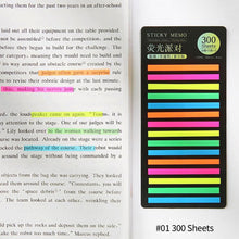 Load image into Gallery viewer, 300 Sheets Rainbow Color Index Memo Pad Posted It Sticky Notes Paper Sticker Notepad Bookmark School Supplies Kawaii Stationery
