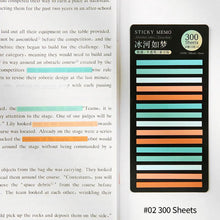 Load image into Gallery viewer, 300 Sheets Rainbow Color Index Memo Pad Posted It Sticky Notes Paper Sticker Notepad Bookmark School Supplies Kawaii Stationery
