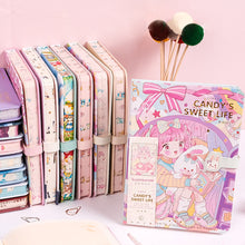 Load image into Gallery viewer, Creative 128 Sheets Papers 32K Cute Notebook Magnetic Buckle Color Page Student Manual Ledger Notepad Diary Book Kawaii
