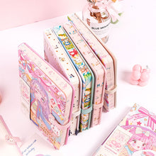 Load image into Gallery viewer, Creative 128 Sheets Papers 32K Cute Notebook Magnetic Buckle Color Page Student Manual Ledger Notepad Diary Book Kawaii
