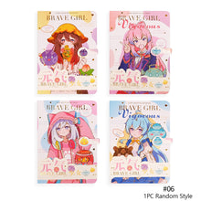 Load image into Gallery viewer, Creative 128 Sheets Papers 32K Cute Notebook Magnetic Buckle Color Page Student Manual Ledger Notepad Diary Book Kawaii
