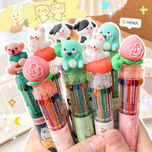 Load image into Gallery viewer, 0.5mm 10 Colors Ballpoint Pen Cute Animal Girls Writing Notebooks Office Stationary Student Gift School Supplies
