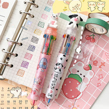 Load image into Gallery viewer, 0.5mm 10 Colors Ballpoint Pen Cute Animal Girls Writing Notebooks Office Stationary Student Gift School Supplies
