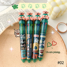 Load image into Gallery viewer, 0.5mm 10 Colors Ballpoint Pen Cute Animal Girls Writing Notebooks Office Stationary Student Gift School Supplies
