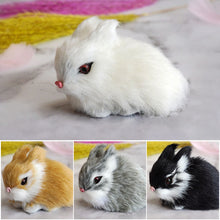 Load image into Gallery viewer, Simulation Rabbit Toy Squatting Model Home Decoration Rabbit Model Easter Rabbits Simulation Plush Toys Action Figures Kids Gift

