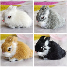 Load image into Gallery viewer, Simulation Rabbit Toy Squatting Model Home Decoration Rabbit Model Easter Rabbits Simulation Plush Toys Action Figures Kids Gift

