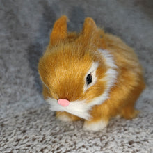 Load image into Gallery viewer, Simulation Rabbit Toy Squatting Model Home Decoration Rabbit Model Easter Rabbits Simulation Plush Toys Action Figures Kids Gift
