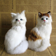 Load image into Gallery viewer, Simulation Mini Cat Cute Plush Cats Children Birthday Gifts Creative Imitation Cat Ornaments Home Decoration Supplies
