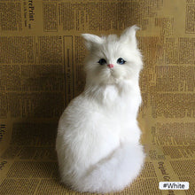 Load image into Gallery viewer, Simulation Mini Cat Cute Plush Cats Children Birthday Gifts Creative Imitation Cat Ornaments Home Decoration Supplies
