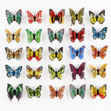 Load image into Gallery viewer, 12Pcs/lot PVC 3D Butterfly Wall Stickers Set Waterproof Double Layers Butterflies Art Decals Home Decoration Room Wall Decor
