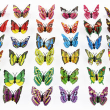 Load image into Gallery viewer, 12Pcs/lot PVC 3D Butterfly Wall Stickers Set Waterproof Double Layers Butterflies Art Decals Home Decoration Room Wall Decor
