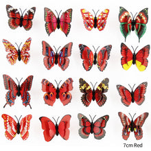 Load image into Gallery viewer, 12Pcs/lot PVC 3D Butterfly Wall Stickers Set Waterproof Double Layers Butterflies Art Decals Home Decoration Room Wall Decor
