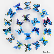 Load image into Gallery viewer, 12Pcs/lot PVC 3D Butterfly Wall Stickers Set Waterproof Double Layers Butterflies Art Decals Home Decoration Room Wall Decor
