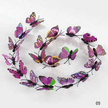 Load image into Gallery viewer, 12Pcs/lot PVC 3D Butterfly Wall Stickers Set Waterproof Art Decals Home Decoration Room Wall Decor
