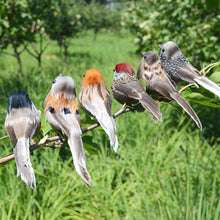 Load image into Gallery viewer, Cute Artificial Birds Fake Foam Animal Simulation Feather Birds Models Tit DIY Craft Wedding Home Garden Ornament Decoration
