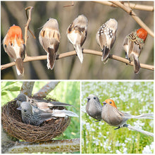 Load image into Gallery viewer, Cute Artificial Birds Fake Foam Animal Simulation Feather Birds Models Tit DIY Craft Wedding Home Garden Ornament Decoration
