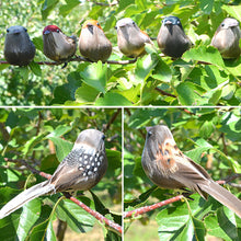 Load image into Gallery viewer, Cute Artificial Birds Fake Foam Animal Simulation Feather Birds Models Tit DIY Craft Wedding Home Garden Ornament Decoration
