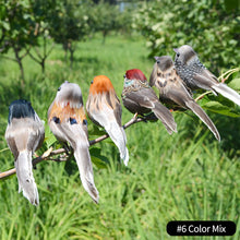 Load image into Gallery viewer, Cute Artificial Birds Fake Foam Animal Simulation Feather Birds Models Tit DIY Craft Wedding Home Garden Ornament Decoration
