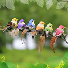 Load image into Gallery viewer, Cute Artificial Birds Fake Foam Animal Simulation Feather Birds Models Tit DIY Craft Wedding Home Garden Ornament Decoration
