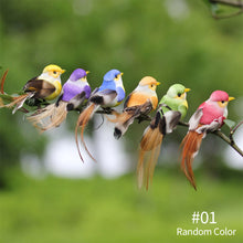 Load image into Gallery viewer, Cute Artificial Birds Fake Foam Animal Simulation Feather Birds Models Tit DIY Craft Wedding Home Garden Ornament Decoration
