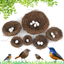 Load image into Gallery viewer, 6-20cm Round Rattan Bird Nest Easter Decoration Eggs Artificial Vine Nest For Home Garden Decor Happy Easter Party Supply
