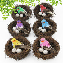 Load image into Gallery viewer, 6-20cm Round Rattan Bird Nest Easter Decoration Eggs Artificial Vine Nest For Home Garden Decor Happy Easter Party Supply
