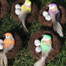 Load image into Gallery viewer, 6-20cm Round Rattan Bird Nest Easter Decoration Eggs Artificial Vine Nest For Home Garden Decor Happy Easter Party Supply
