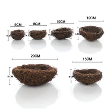 Load image into Gallery viewer, 6-20cm Round Rattan Bird Nest Easter Decoration Eggs Artificial Vine Nest For Home Garden Decor Happy Easter Party Supply
