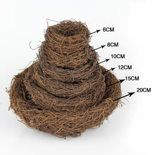 Load image into Gallery viewer, 6-20cm Round Rattan Bird Nest Easter Decoration Eggs Artificial Vine Nest For Home Garden Decor Happy Easter Party Supply

