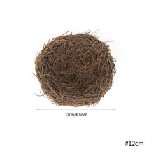 Load image into Gallery viewer, 6-20cm Round Rattan Bird Nest Easter Decoration Eggs Artificial Vine Nest For Home Garden Decor Happy Easter Party Supply
