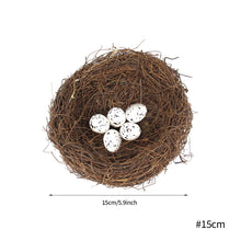 Load image into Gallery viewer, 6-20cm Round Rattan Bird Nest Easter Decoration Eggs Artificial Vine Nest For Home Garden Decor Happy Easter Party Supply
