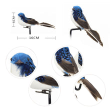 Load image into Gallery viewer, Cute Artificial Birds Fake Foam Animal Simulation Feather Birds Models Tit DIY Craft Wedding Home Garden Ornament Decoration
