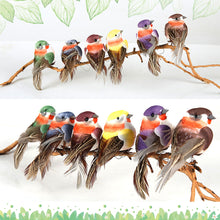 Load image into Gallery viewer, Cute Artificial Birds Fake Foam Animal Simulation Feather Birds Models Tit DIY Craft Wedding Home Garden Ornament Decoration
