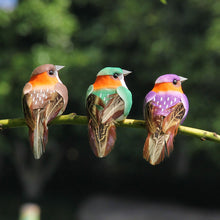 Load image into Gallery viewer, Cute Artificial Birds Fake Foam Animal Simulation Feather Birds Models Tit DIY Craft Wedding Home Garden Ornament Decoration
