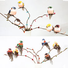 Load image into Gallery viewer, Cute Artificial Birds Fake Foam Animal Simulation Feather Birds Models Tit DIY Craft Wedding Home Garden Ornament Decoration
