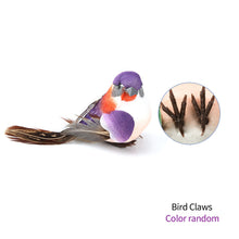 Load image into Gallery viewer, Cute Artificial Birds Fake Foam Animal Simulation Feather Birds Models Tit DIY Craft Wedding Home Garden Ornament Decoration
