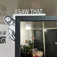 Load image into Gallery viewer, Creative I Saw That Funny Jesus Door Hanger Over Door Jesus Sign Wood Frame Decoration
