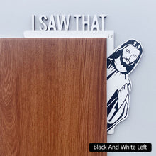 Load image into Gallery viewer, Creative I Saw That Funny Jesus Door Hanger Over Door Jesus Sign Wood Frame Decoration
