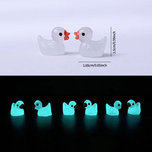 Load image into Gallery viewer, 5/10/20Pcs Mini Luminous Resin Ducks Glow in The Dark Miniature Ornament Tiny Ducks For DIY Car Garden Dollhouse Micro Landscape
