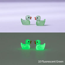 Load image into Gallery viewer, 5/10/20Pcs Mini Luminous Resin Ducks Glow in The Dark Miniature Ornament Tiny Ducks For DIY Car Garden Dollhouse Micro Landscape
