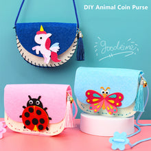 Load image into Gallery viewer, Children Handmade DIY Cloth Crossbody Bag Craft Kits Toy Non-woven Felt Bag Toys Montessori Aids Early Education for Kids Xmas Gift
