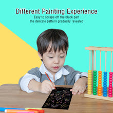Load image into Gallery viewer, Scratch Art Painting Paper Card Kit Rainbow Color Cartoon Dinosaur Drawing Board Kids DIY Educational Toys Bithday Gift Toys
