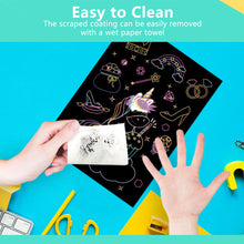 Load image into Gallery viewer, Scratch Art Painting Paper Card Kit Rainbow Color Cartoon Dinosaur Drawing Board Kids DIY Educational Toys Bithday Gift Toys
