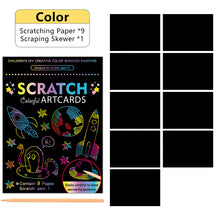 Load image into Gallery viewer, Scratch Art Painting Paper Card Kit Rainbow Color Cartoon Dinosaur Drawing Board Kids DIY Educational Toys Bithday Gift Toys
